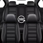IKABEVEM Truck Seat Covers for Ford Ranger 2019-2025 2026(Not Fit Raptor) | Custom Fit Crew Cab XL XLT Lariat,Luxury Waterproof Faux Leather Pickup 5 Seat Cushion Covers Full Set,Black - Image 7