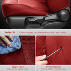 DiffCar® Seat Covers for Toyota Tacoma 2026 2025 2024 Double Cab(Gas Only), Full Set Faux Nappa Leather Truck Accessories for Tacoma 4th Gen, Car Seat Protectors Custom Fit for Tacoma Seat, Red Camo - Image 7