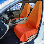 Car Seat Covers 2pcs Waterproof Towel Car Seat Cover Universal Fit for Most Trucks SUV Fitness Athletes Pets Gym and Water Sport，(Orange) - Image 2
