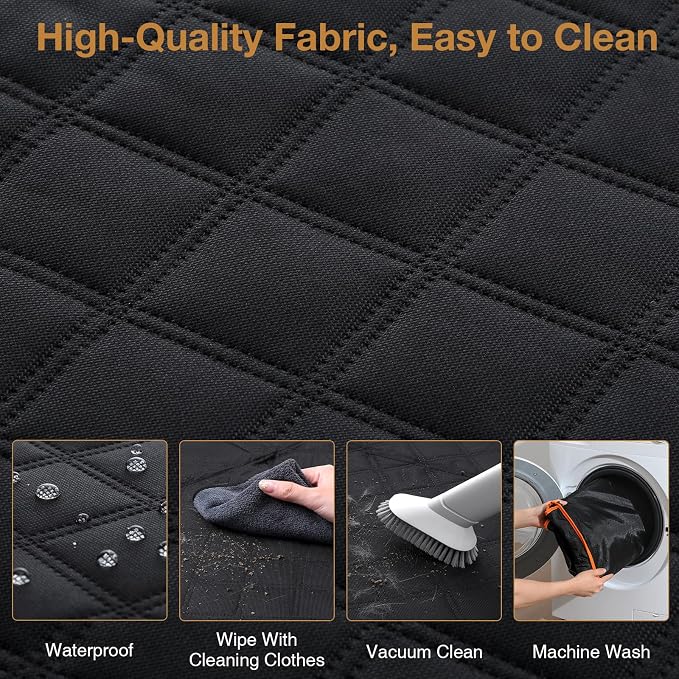 Pecute Dog Car Seat Cover for Back Seat, Back Seat Extender for Dogs 52 * 24.4in, Foldable in The Car, Hard PVC Panels Bottom Support to 330 lbs, for Cars/Mid-Size SUV/Small Truck - Image 6