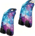 Car Seat Back Headrest Hooks - 2 Pack, Cosmic Galaxy Art Pattern Purse Hook for Car, Metal Leather Multifunctional Auto Hanger Organizer for Bags Water Bottles Phones by Unknown
