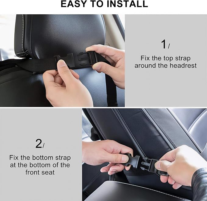 ONE PIX Backseat Car Organizer Mats Back Seat Organizers and Storage Bag with Touch Screen Tablet Holder for Kids Toddlers Car Seats, Travel Accessories, Road Trip Essentials Kids - Image 7