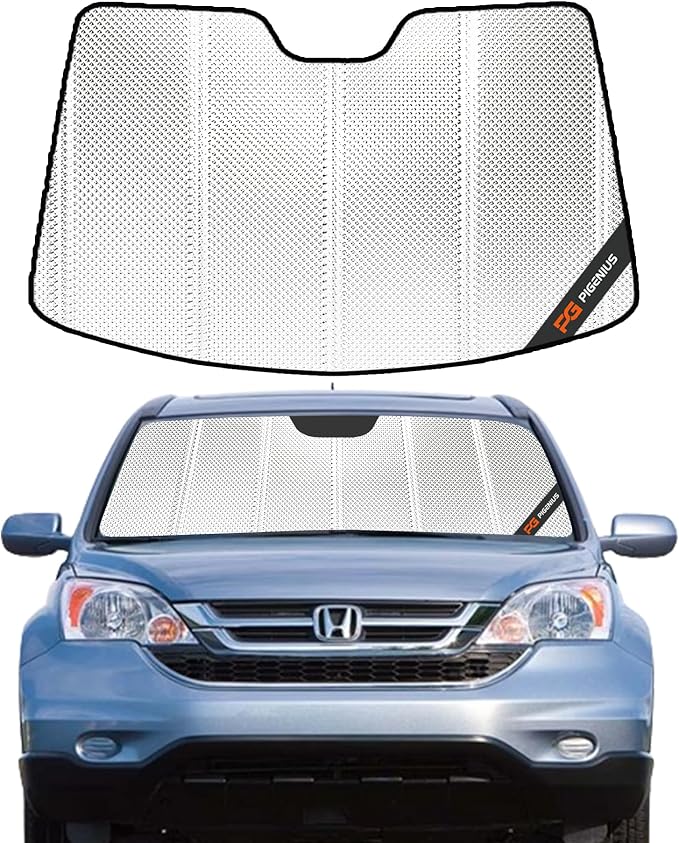 Pigenius Windshield Sun Shade for Honda CRV 2012-2016. Reflective Aluminum Film Front Window Sunshade B by Pigenius