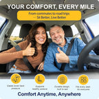 kingphenix Memory Foam Car Seat Cushion for Driving Comfort and Office Use | Coccyx & Lower Back Pressure Relief, Non-Slip 4D Mesh Seat Cushion for Cars, Trucks, SUVs, Long Drives & Office Chairs, Brown - Image 8