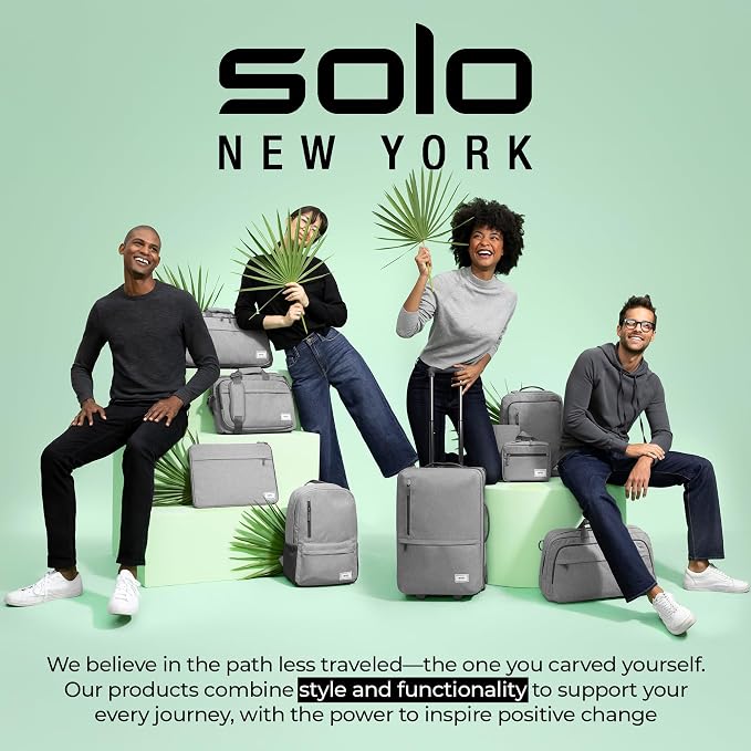 Solo New York RFID Tech Case - Electronics Organizer, Tech Accessories Pouch for Travel, Small Gadget Bag for Cords, RFID Data Protection for ID & Passport, Sturdy Carrying Handle - Bridge, Gray - Image 6