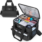 Trunab Insulated Medical Bag with Dividers, Medicine Pouch, Black | Empty Bag for Custom Setup, Ideal for Home, Travel and Camping by Trunab