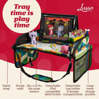 Lusso Gear Kids Travel Tray for Toddlers & Kids - Car Seat Lap Tray for Airplane & Road Trip Activities (Geometric) - Image 3