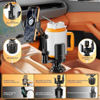 Phone Holders for Your Car, 2 in 1 Cup Holder Phone Mount with Expander | Secure Hold, Adjustable Base and Long Arm with 360°Rotation Car Phone Holder for 4-7‘’ iPhone, Samsung, and All Smartphones - Image 2