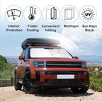 Front Windshield Sun Shade Foldable Front Window Sun Shade Visor Custom Fit for 2024-2026 Hymdai Santa Fe Block UV Rays Heat Sun Shield Keep Car Cooler Car Accessories - Image 2