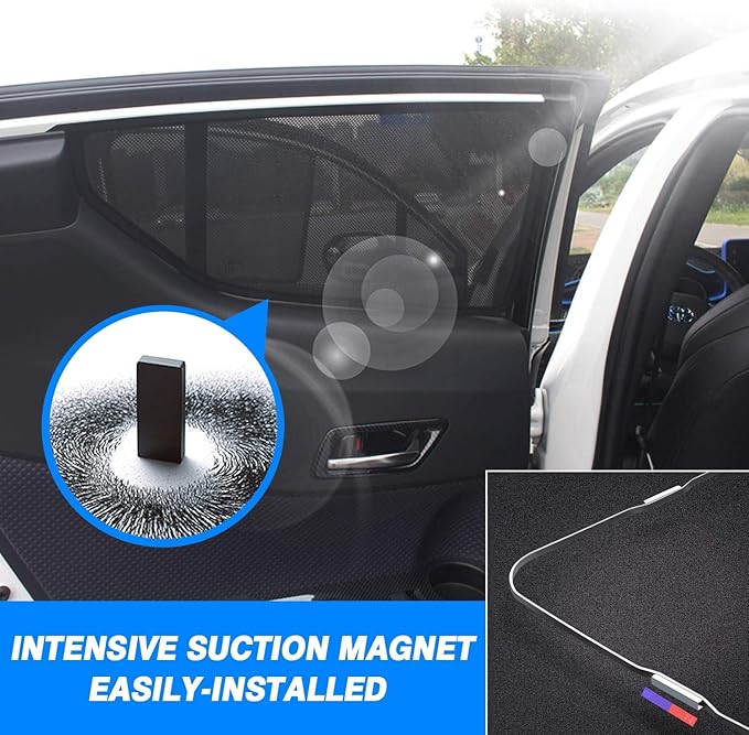 Cartist Car Window Shades for Honda CR-V CRV 2017-2022 Accessories, Side Rear Window Covers Sun Shade Breathable Magnetic Mesh Shades Sunshade Protector UV Rays Privacy Protection 4PCS - Image 6