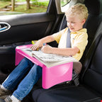 HearthSong Kids’ Portable Folding Lap Desk with Large Storage Activity Tray - 17" L x 12" W x 7½"H - Pink - Image 9