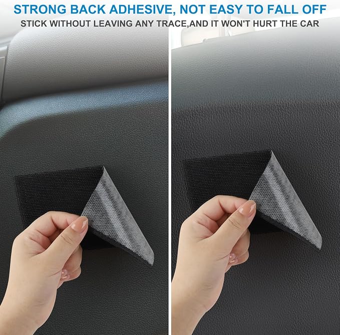Accmor 2pcs Universal Car Side Pocket Organizer, PU Leather Car Pocket Pouch Cell Phone Sunglasses Holder Organizer Accessories for Car Seat, Door, Window, Console - Image 9