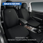 Skechers Seat Covers, Premium Breathable Polyester Seat Covers, Car Seat Covers Front Seats Airbag Compatible, Automotive Comfort for Most Cars, Vans, Trucks, SUVs (Two Front, Black) - Image 2