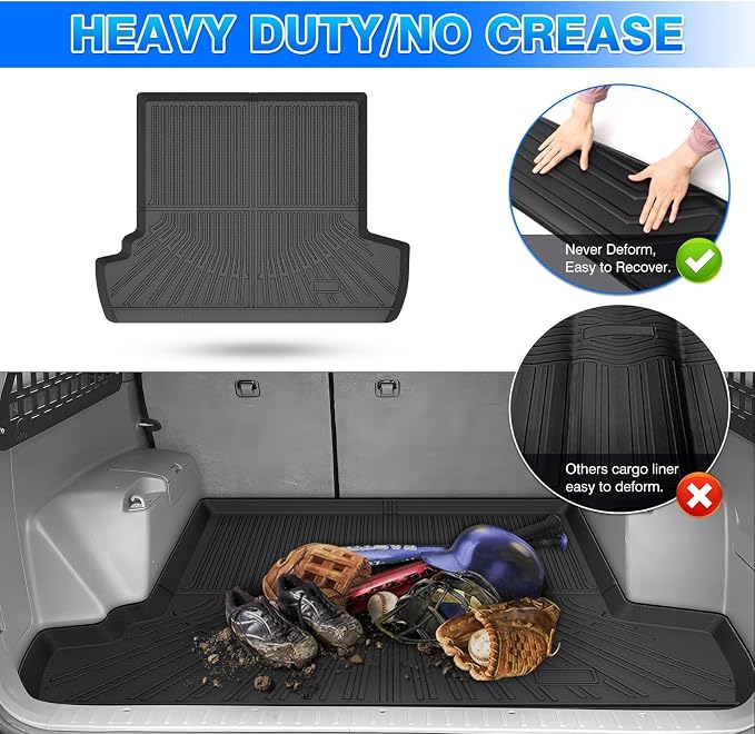 4Runner Cargo Liner - Trunk Mat for Toyota 4Runner 2003-2009, All Weather Cargo Mat for 4Runner Accessories, Heavy Duty Car Mats, Car Accessories - Image 6