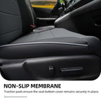 Lolcar Custom Fit CRV Car Seat Covers Full Set for Honda CR-V 2012 2013 2014 CRV LX;EX;EX-L Model - Leather (Black/Gray) - Image 6
