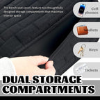 Car Bench Seat Cover with 2 Storage Slots,Breathable Backseat Car Covers to Protect Rear Seats from Dust/Scratches,Non-Slip Back Seat Cars Cover Fit for Most Cars/SUVs - Image 4