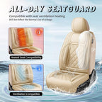Fit Tundra Premium Leather Car Seat Covers for Toyota Tundra 2007-2025 2026 - Waterproof，Breathable，All-Weather Seat Cushion Protecto & Airbag Compatible, Full Set Beige - Image 4