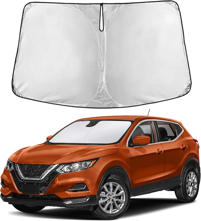 EcoNour Windshield Sunshade Compatible for Nissan Rogue Sport 2017-2024 | Sun Visor for Front Windshield & Window Sun Shade Cover, UV Heat Blocker & Protector, Car Accessories by EcoNour