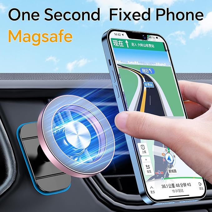 for Magsafe Car Mount【Strong Magnets】Magnetic Phone Holder for Car Phone Holder Mount Dash Mounted Holders Phone Holders for Your Car Accessories for Women Men for iPhone 17 Pro Max 16 15 14 - Image 3