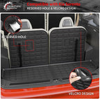 Floor Mats for 2021-2025 2026 Kia Sorento 6&7 Passenger | Not for Hybrid, Trunk Mat Cargo Mat Cargo Liner TPE All Weather Back Seat Cover Protector 2024 Sorento Accessories - Image 8