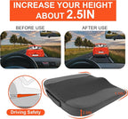 Lofty Aim Car Seat Cushion, Memory Foam Car Seat Cushions for Long Driving | Comfy Car Seat Pillow for Pain Relief, Driver Seat Cushion Adds Height, Butt Cushion for Car, Office Chair, Classic Black - Image 3