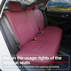 Lolcar Custom Fit Civic Seat Cover Full Set for Honda Civic (Sedan 2022 2023 2024 Touring)&(Sedan 2025-2026 Sport Touring),5-Seats Full Set,Leather Seat Protector (Burgundy) - Image 6