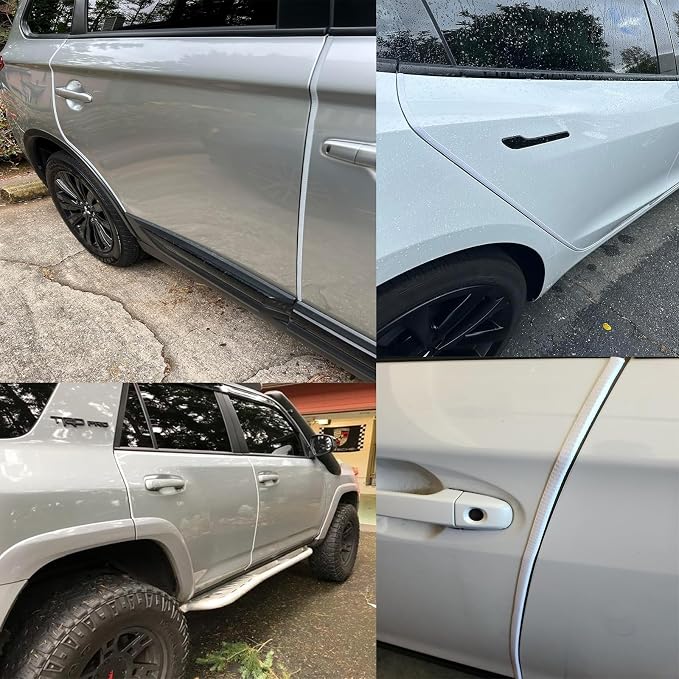 Winfort 33FT(10M) Car Door Edge Guards, No-Glue Rubber Edge Trim (White) | Car door edge protector with U-shaped steel clips for most cars, SUVs and trucks; helps guard paint from chips and scratches - Image 6