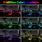 6 in 1 LED Car Strip Lights, Car Interior Lights with 276 inches Fiber Optic, Remote and APP Control, 16 Million Colors RGB Ambient Lighting Kits, Music Neon Light Accessories for Car Inside - Image 3