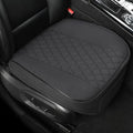 West Llama Linen Front Car Seat Cover Protector Anti-Slip Bottom Seat Cover Fits 95% of Vehicles,Wrapping Around The Bottom,Diamond Pattern(Black-1Pcs) by WESTLLAMA