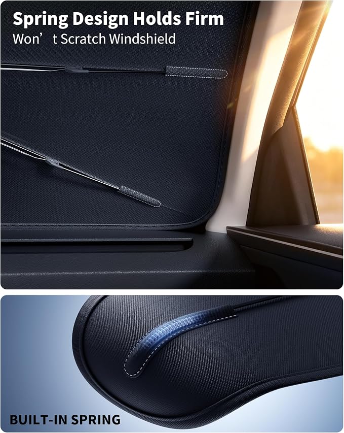 Windshield Sun Shade Umbrella for Tesla Model Y | car accessories,56 x 36 in windshield sun shade,car window shades,car sun shade windshield - Image 7