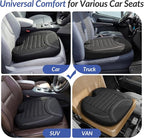 Wedge Car Seat Cushion for Tailbone Pain Relief & Better Visibility, Ergonomic Memory Foam Seat Cushion for Car with Breathable Channel Design, Fits Car, SUV, Truck, Non-Slip Mesh Cover - Image 8