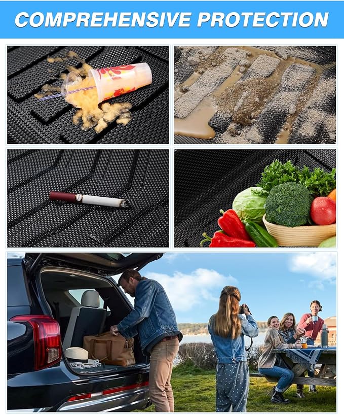 Powerty Truck Bed Mat for Ford Maverick (Gas & Hybrid XL/XLT/Lariat Models) 2022 2023 2024 2025 2026 Accessories All Weather Truck Bed Liner TPE Pickup Bed Mat Black - Image 6