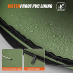 Tool Pouch 2-Pack 12" 10", Divider Zipper Bag, Small Tool Box Organizer | Waterproof, Heavy-duty Oxford, Smooth Zipper, D-Ring, Storage Case for Car Work Tool. Electrician Gift, Orange/Green - Image 4