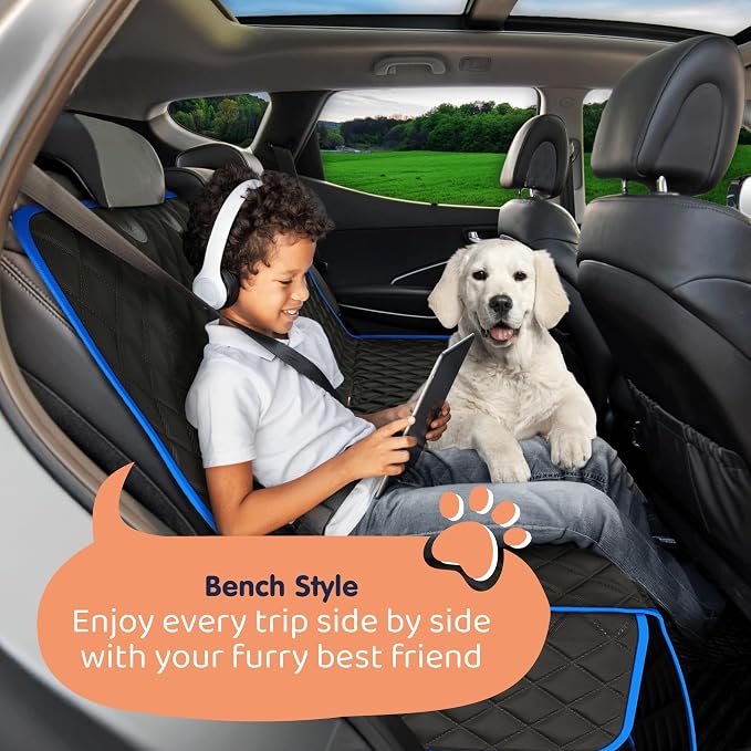 XL Dog Car Seat Cover for Back Seat, Waterproof Hammock for Car, SUV & Truck, Non-Slip Backseat Cover for Dogs, Heavy-Duty Dog Hammock Style Seat Protector Pets, Easy to Install & Clean - Image 6