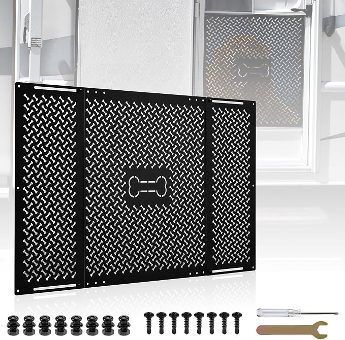 Kohree RV Screen Door Protector for Pet Entry Defender, Bone Pattern | 20'' Height Screen Defender Door Grille for Dogs, Adjustable Camper Screen Door Protector Width from 18.2" to 31.8" by BuyNowKohreeRVAccessory