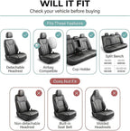 FH Group Car Seat Covers Trendy Elegance Blue Full Set Automotive Seat Covers, Airbag and Split Rear Combo Non-Slip Dash Grip Pad Universal Fit Interior Accessories Cars Trucks SUV Car Accessories - Image 2