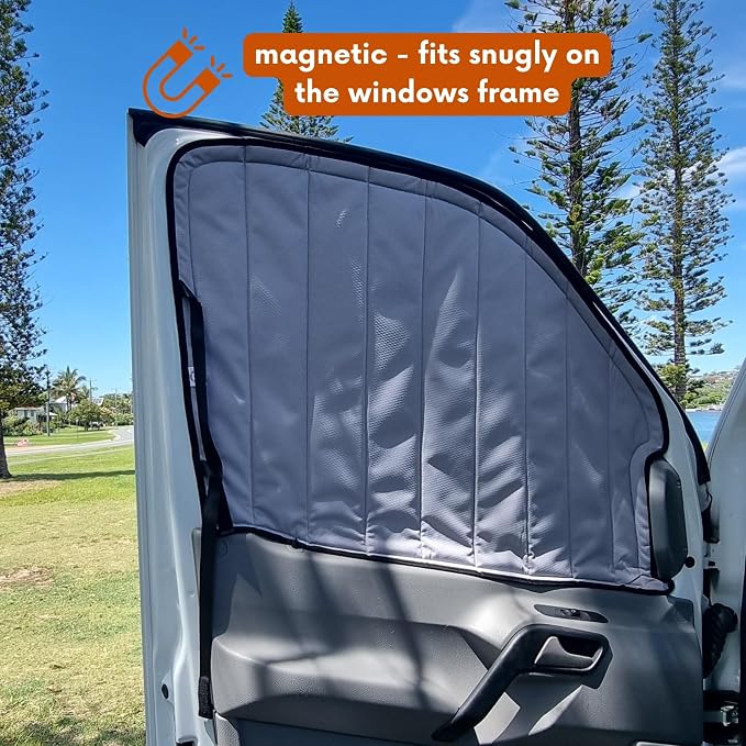Living in a Bubble Insulated Blackout Mid Left Side Window Cover for Mercedes Sprinter Van Year 2007-2026 144" Length MWB, NCV3 & VS30 (Bare Metal Frame) - Image 4