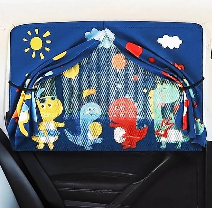27"x20" Magnetic Double Layer Car Side Windows Shade | for Car SUV Minivan Side Windows, Universal Fit Full/Half Cover Options, Blocks UV Rays, Easy Install & Foldable Storage by Unknown