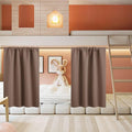 RYB HOME Basement Bathroom Kitchen Cafe Blackout Privacy Window Curtains | Thermal Insulated, Light UV Heat Blocking, Privacy, Short Curtain Tiers for Laundry Room, W34 x L30, Mocha, 2 Panels by RYBHOME