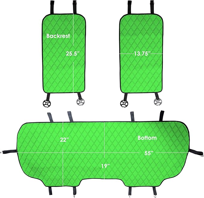 FH Group Car Seat Cushion Neosupreme Automotive Seat Cushions - Universal Fit, Rear Car Seat Cushion, Car Seat Cushions with Non-Slip Silicone Backing for SUV, Sedan, Van Rear Set Green - Image 7