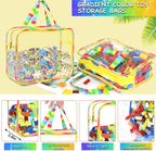 6 Packs Large Toy Storage Bags with Labels, Reusable Clear PVC Board Game Storage, Travel Waterproof Organizer Bags with Zipper Large Capacity (Gradient Color) - Image 3