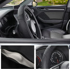 SEG Direct Car Steering Wheel Cover for Prius Civic Model 3 / Y 14"-14.25" | Small Size 35.5-36 cm for Camaro, Microfiber Leather, Anti-Slip Comfortable Grip, Auto Interior Accessories, Black - Image 3