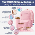 Rubyloo Dog Travel Backpack for Supplies - Dog Diaper Bag with Travel Bowls | 2 BPA-Free Bowls; Food Container & Treat Pouch; Placemat; Laptop Sleeve; Poop Bag Dispenser, Hiking, Camping & Road Trips, - Image 2