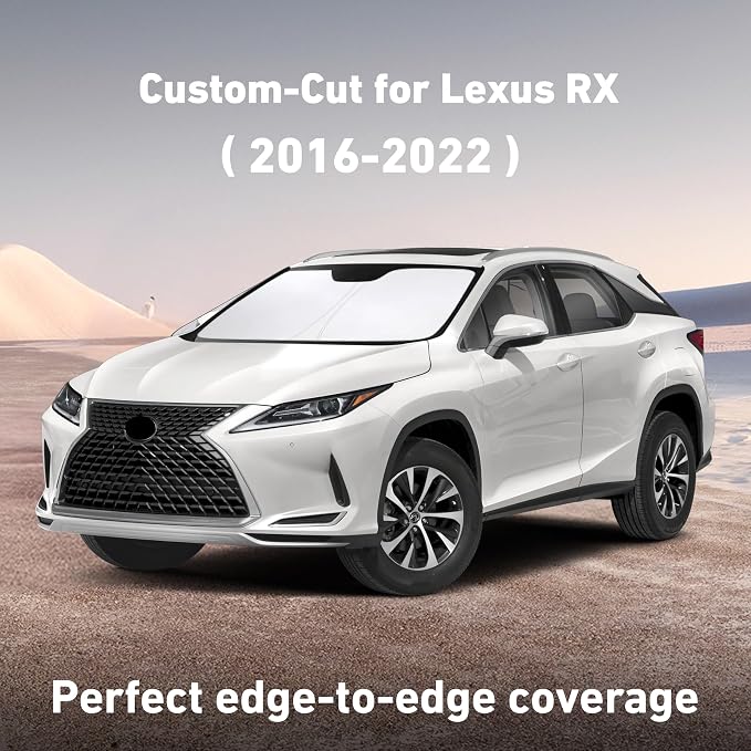 EcoNour Windshield Sunshade Compatible for Lexus RX 350 450h 2016-2021 2022 | Sun Visor for Front Windshield & Window Sun Shade Cover, UV Heat Blocker & Protector, Car Accessories - Image 2