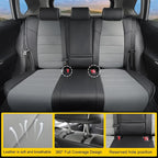Lolcar Rav4 Seat Covers Custom Fit for Toyota Rav4 (for Hybrid) 2019-2025 LE,XLE,XLE Premium,Limited,Woodland Edition, Leather Truck Seat Cover Full Set for SUV,Faux Leather(Black/Gray) - Image 5