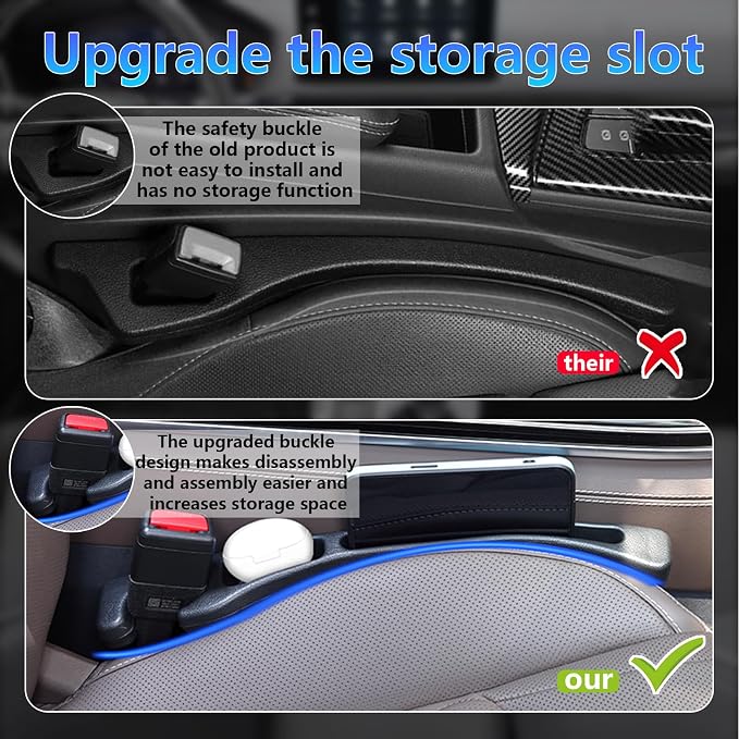 【Compatible with Kia Carnival】 Car Seat Gap Filler | No Drop Seat Guard Compatible with Kia Carnival Accessories Drop Seat Guards for Cars(2Pcs) Car Escape Tool(2Pcs) - Image 4