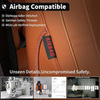 EKR Car Seat Covers for Subaru Forester &Hybrid 2025(NO Base),Full Set | Custom Fit for Subaru Forester &Hybrid 2025 (Not for Base)Glove-Like Fit,Airbag Compatible,Faux Leather(Brown) - Image 5