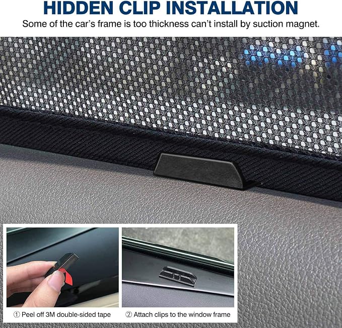 Cartist Car Window Shades for Honda CR-V CRV 2017-2022 Accessories, Side Rear Window Covers Sun Shade Breathable Magnetic Mesh Shades Sunshade Protector UV Rays Privacy Protection 4PCS - Image 7