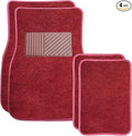 4PCS Car Floor Mats, Waterproof Non-Slip Car Floor Liners with Safety Heel Pad, All-Weather Wear-Resistant Mats Heavy Duty Universal Carpets for Truck SUV Van Sedan (Wine Red) by Unknown