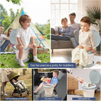 SunnySmile,Travel Potty,Car Potty for Toddler,Portable Toilet for Kids | Portable Toilet for Kids with 45 Liners,for Toddler Travel, Camping, Foldable, Indoor/Outdoor Use - Image 4